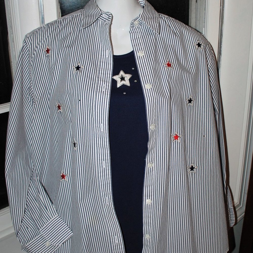 Patriotic Draper and Damons Blouse and Shell